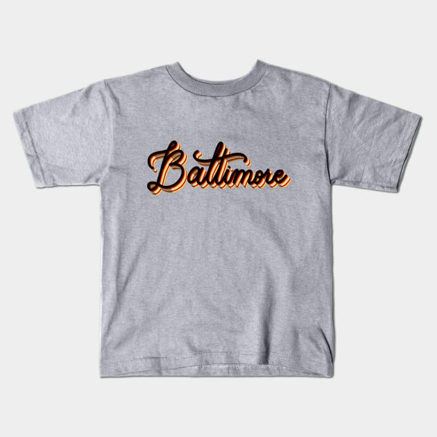 Baltimore Pride 3 Kids T-Shirt by HeyHeyHeatherK